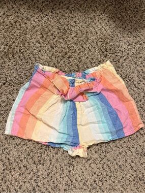 Billabong Rainbow Linen Stripe High Waist Shorts